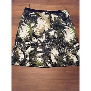 Worthington Skirt,  Palm Leaves,  Sz 16 Preowned